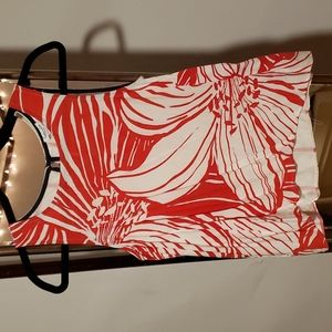 Geometric print top with squares design back